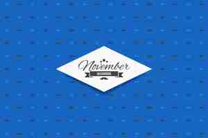 Vector gratuito fondo azul de movember