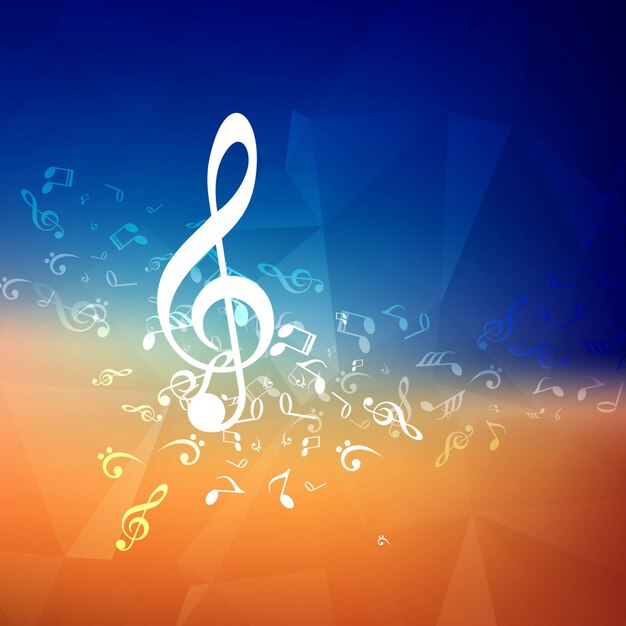 Fondo azul y naranja de música