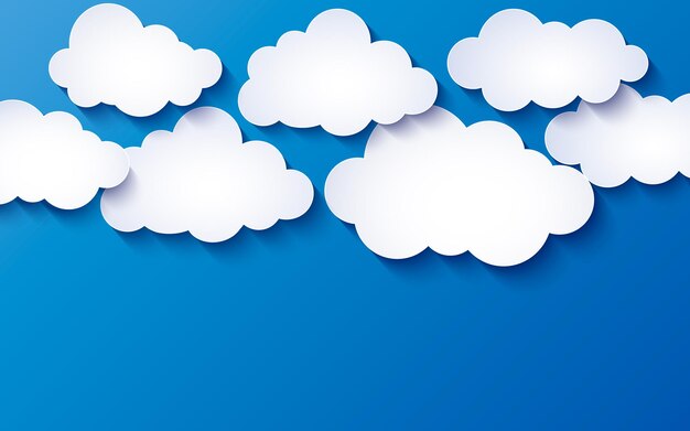 fondo azul con nubes