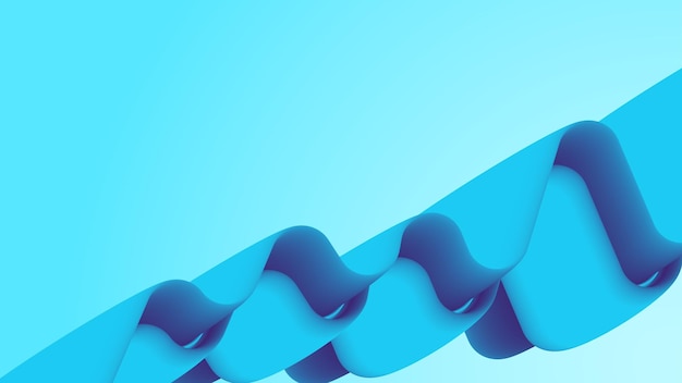 Vector gratuito fondo azul de onda 3d