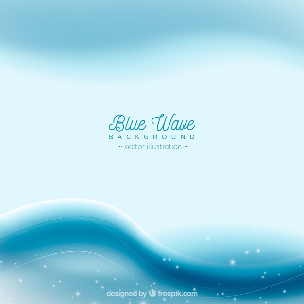 Fondo azul con ondas adorables