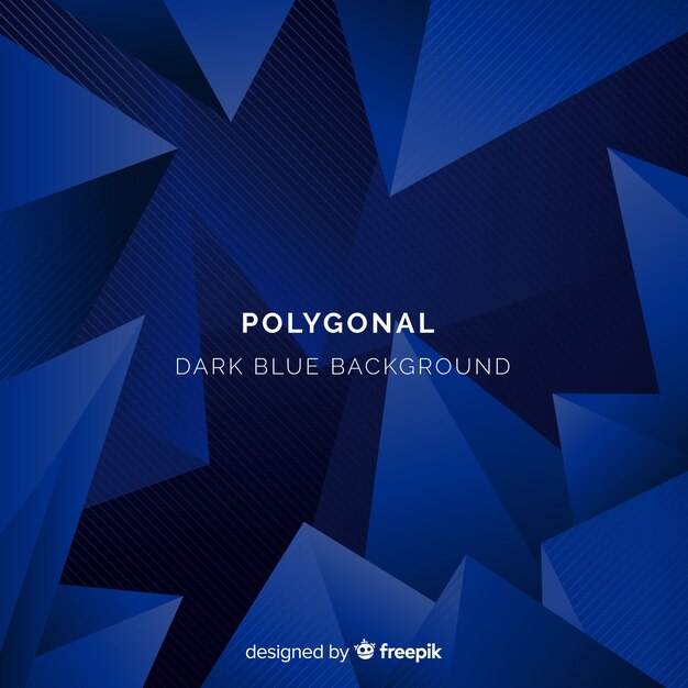 Fondo azul oscuro poligonal