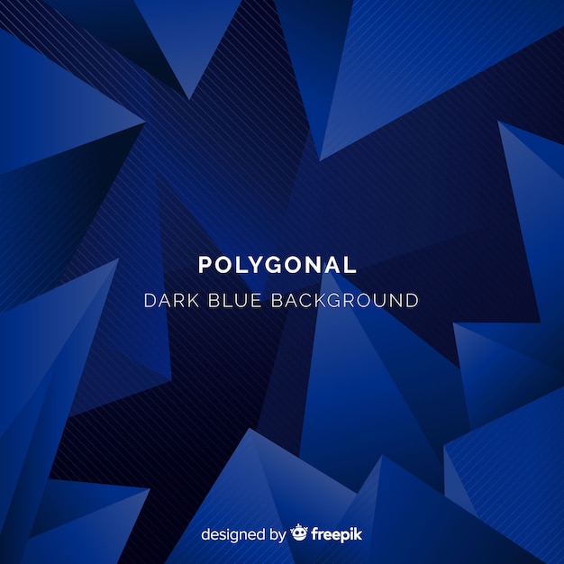 Fondo azul oscuro poligonal