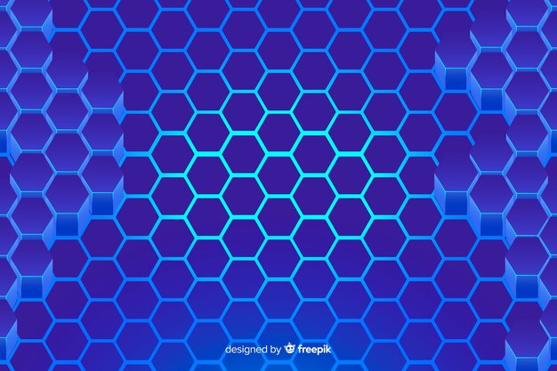 Fondo azul panal tecnológico