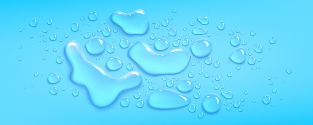 Fondo azul con patrón de gotas de agua claras