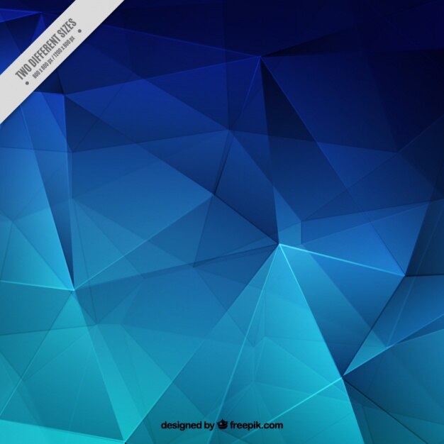 Fondo azul poligonal