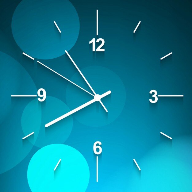Fondo azul de reloj de pared