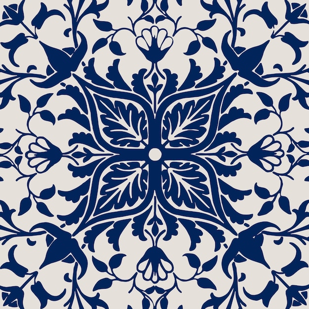Vector gratuito fondo azul transparente de ornamento floral vintage