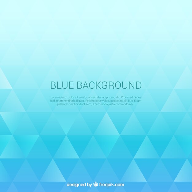 Fondo azul de triángulos 