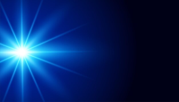 Fondo azul con vector de diseño de efecto de luz brillante brillante