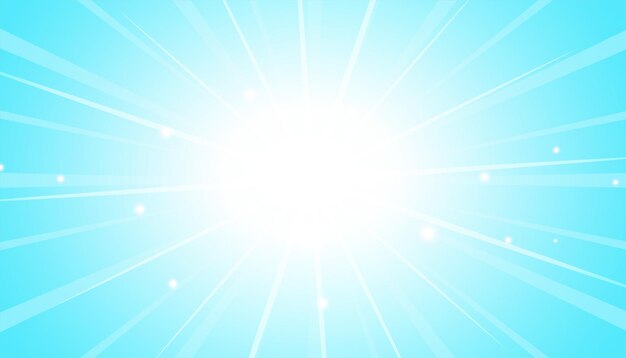 Fondo azul con vector de diseño de rayos de luz brillante