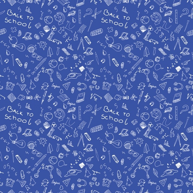 Vector gratuito fondo azul para la vuelta a la escuela