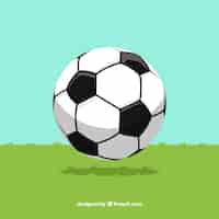 Vector gratuito fondo de balón de fútbol en estilo plano