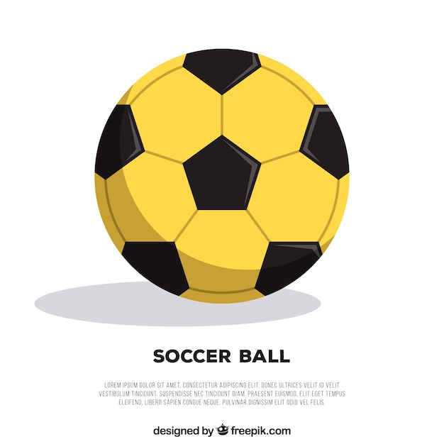 Fondo de balón de fútbol en estilo plano 