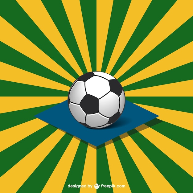 Vector gratuito fondo con balón de fútbol