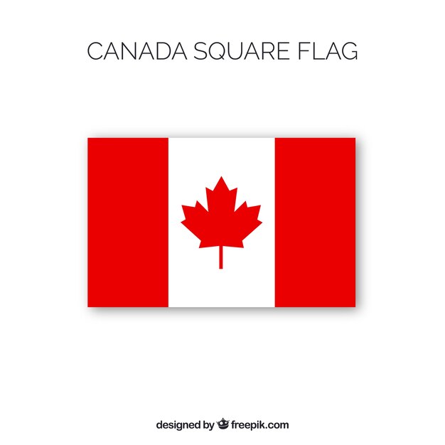 Fondo de bandera canadiense cuadrada