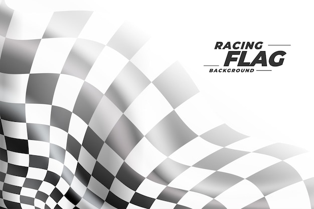 fondo de bandera de carreras realista para el campeón de automovilismo