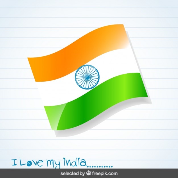 Vector gratuito fondo con la bandera de la india