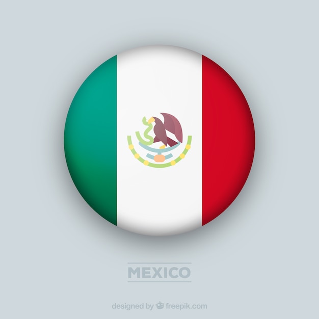 Fondo de bandera de mexico circular