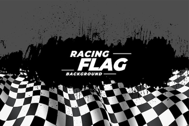 fondo de bandera de rally de estilo grungy para deportes de motor o automovilismo