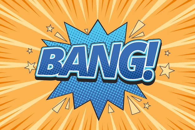 Fondo de bang de arte pop de dibujos animados
