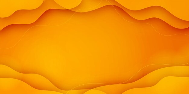 Fondo de banner abstracto de negocios amarillo naranja con formas onduladas de degradado fluido publicación de diseño vectorial