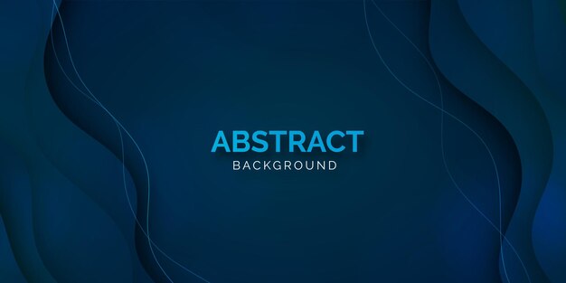 fondo de banner abstracto de negocios azul real con publicación de diseño de vector de formas onduladas de degradado fluido