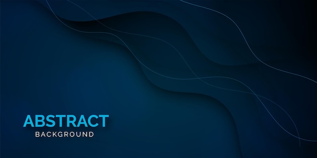 fondo de banner abstracto de negocios azul real con publicación de diseño de vector de formas onduladas de degradado fluido
