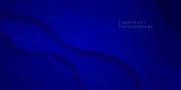fondo de banner abstracto de negocios azul real con publicación de diseño de vector de formas onduladas de degradado fluido