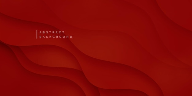 Fondo de banner abstracto de negocios rojo con formas onduladas de degradado fluido post de diseño vectorial