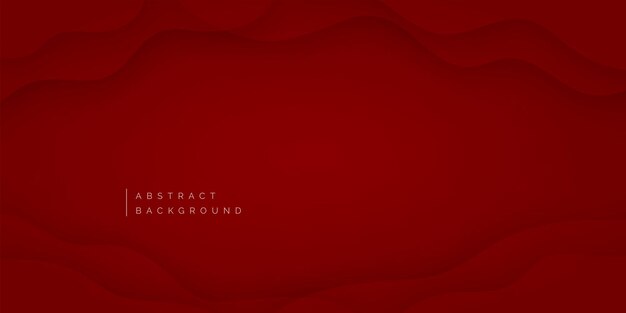 Fondo de banner abstracto de negocios rojo con formas onduladas de degradado fluido post de diseño vectorial