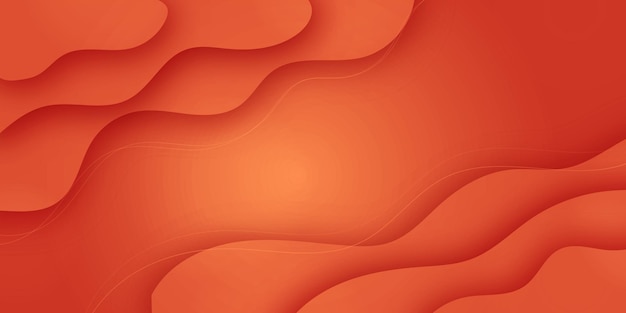 Fondo de banner abstracto de negocios rojo con formas onduladas de degradado fluido post de diseño vectorial