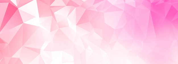 Fondo de banner abstracto polígono rosa