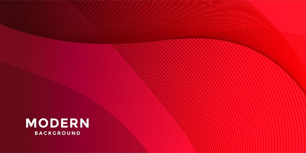 Fondo de banner abstracto con rojo