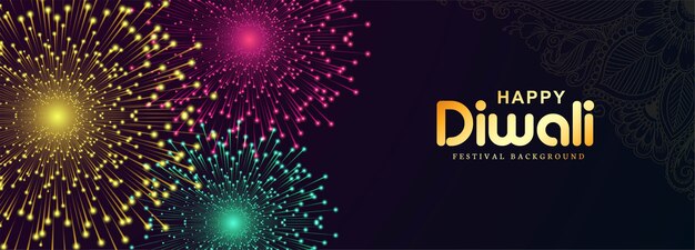 Fondo de banner de celebración feliz diwali