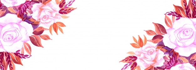 Vector gratuito fondo de banner creativo de flores elegantes