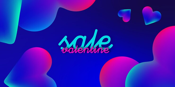 Vector gratuito fondo de banner de día de san valentín de amor hermoso efecto de corazón 3d multipropósito