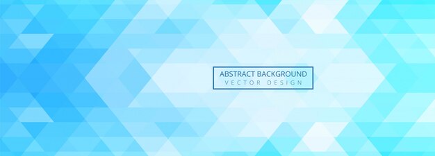 Fondo de banner de formas geométricas azules abstractas