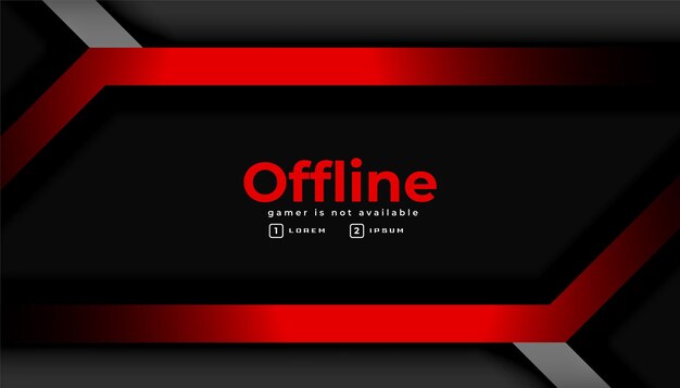 Fondo de banner fuera de línea de juego oscuro moderno