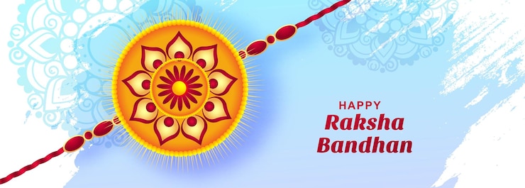 Vector gratuito fondo de banner de tarjeta de felicitación de raksha bandhan festival hindú