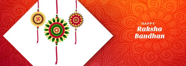 Fondo de banner de tarjeta de felicitación de raksha bandhan festival hindú