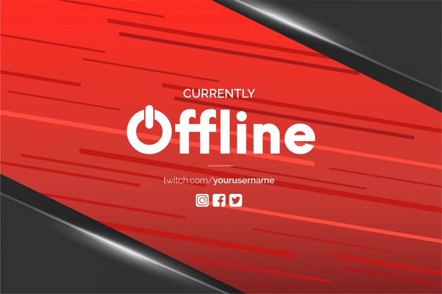 Fondo de banner de Twitch actualmente sin conexión