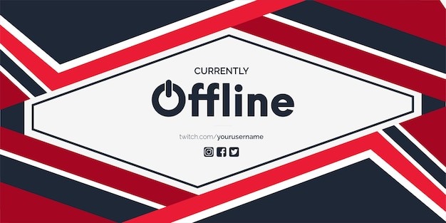 Fondo de banner de twitch moderno actualmente sin conexión