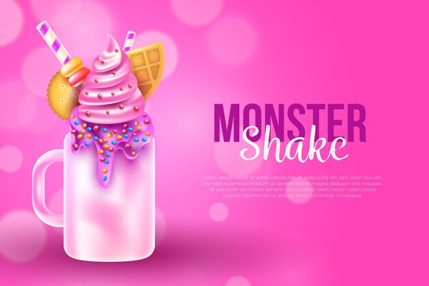 Fondo de batido de monstruo realista