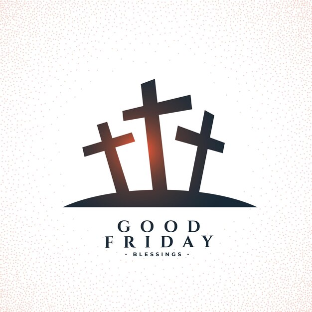 Fondo de bendición del viernes santo para la creencia del santo con diseño cruzado