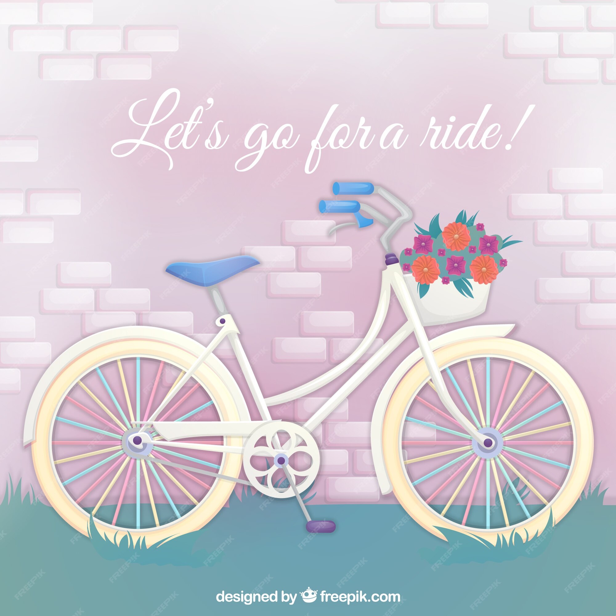 Fondo de bicicleta con frase | Vector Gratis