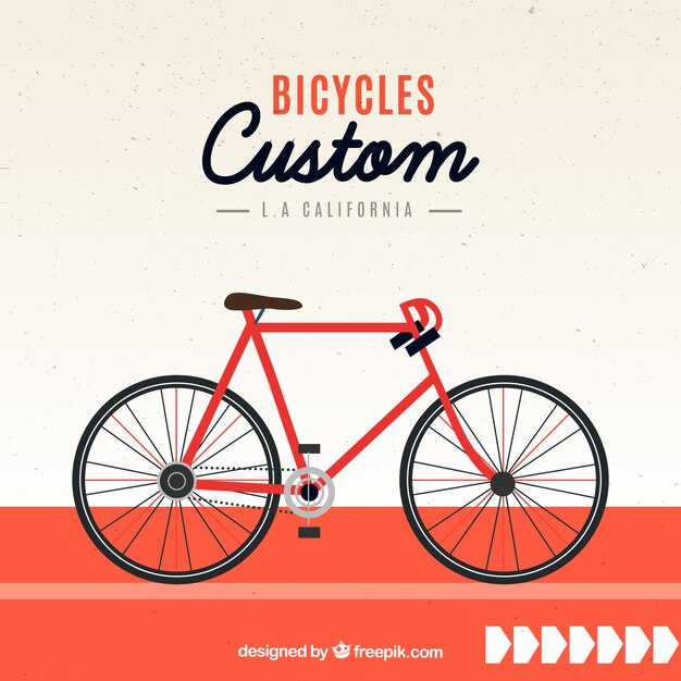 Fondo con bicicleta profesional moderna