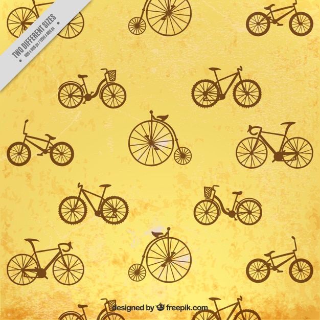 Vector gratuito fondo de bicicletas vintage dibujadas a mano