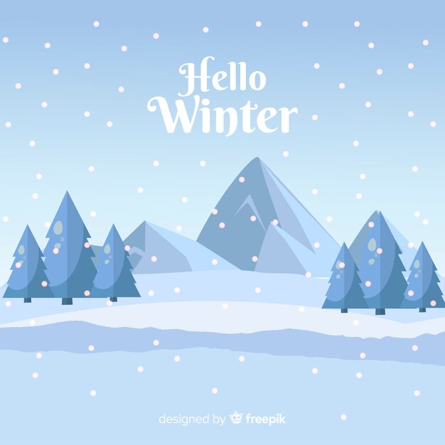 Fondo de bienvenida al invierno