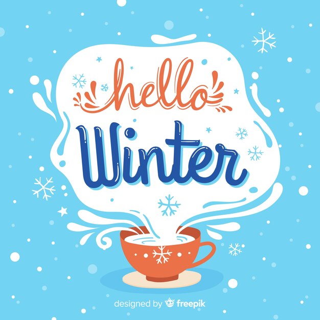 Fondo de bienvenida al invierno